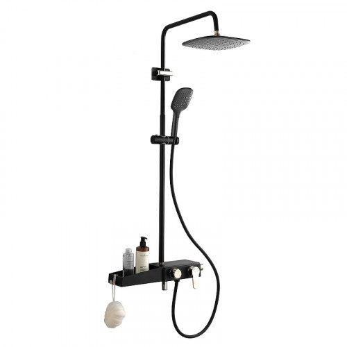 Душевая система Azario AZ-801-2 цвет Черный Золото