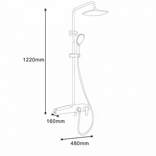 Душевая система Azario AZ-801-2 цвет Черный Золото