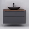 Тумба под раковину Jorno Wood 100 wood.01.100/P/GR подвесная Серая МДФ / ЛДСП