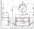 Тумба под раковину Jorno Wood 100 wood.01.100/P/GR подвесная Серая МДФ / ЛДСП