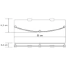 Стеклянная полка WasserKRAFT Kammel K-8344 Хром