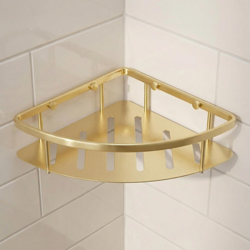 Полка корзина Benesque Lumiere 70010904 угловая цвет Латунь брашированная