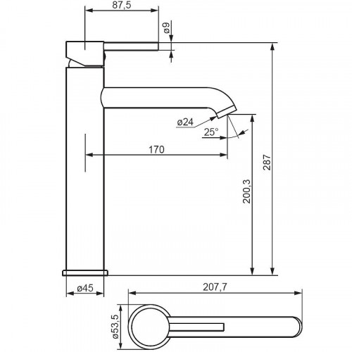 Смеситель для раковины Damixa Scandinavian Pure 360250000 Хром латунь