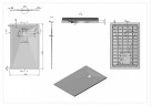 Душевой поддон из искусственного камня Esbano Flat ESP-FT149W 140x90 ESPFT149W цвет Белый