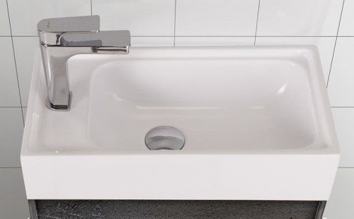 Тумба под раковину Art&amp;Max Family-400-1D-SO-PE подвесная Бетон Экзотик МДФ / ЛДСП