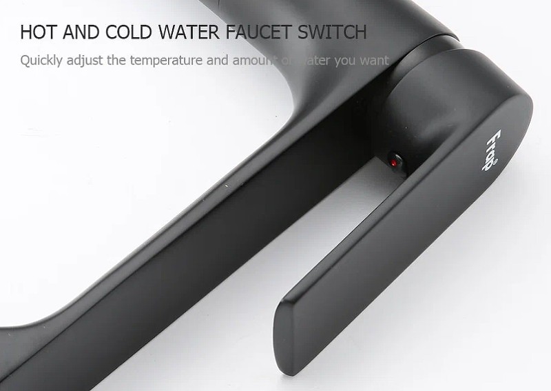 Смеситель для раковины Frap H71-6 F1071-26 Черный матовый латунь