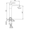 Смеситель для раковины Frap H71-6 F1071-26 Черный матовый латунь