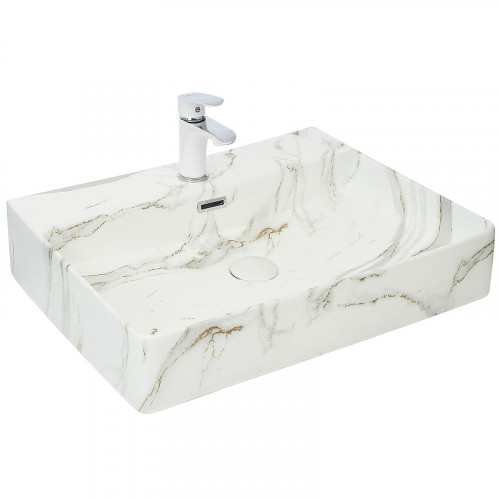 Раковина WeltWasser Elbach 2173 M845 60 10000004543 Мрамор фаянс накладная
