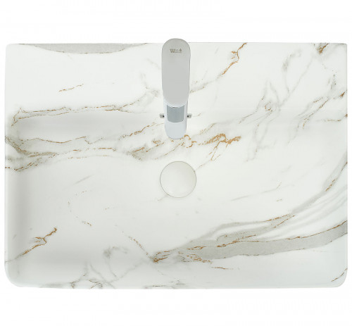 Раковина WeltWasser Elbach 2173 M845 60 10000004543 Мрамор фаянс накладная