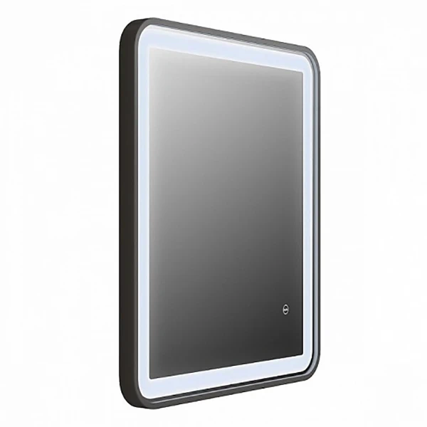 Зеркало Iddis Cloud 60 с подсветкой Черный матовый стекло