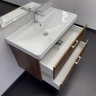 Тумба с раковиной Comforty Ангара 90П 00-00021037 подвесная Дуб темно-коричневый