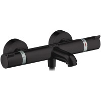 Смеситель для ванны Hansgrohe Ecostat Comfort 13114670 с термостатом Черный матовый латунь на стену