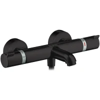 Смеситель для ванны Hansgrohe Ecostat Comfort 13114670 с термостатом Черный матовый латунь на стену