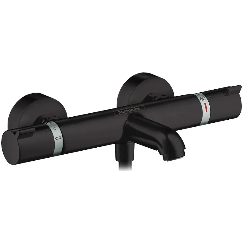 Смеситель для ванны Hansgrohe Ecostat Comfort 13114670 с термостатом Черный матовый латунь на стену