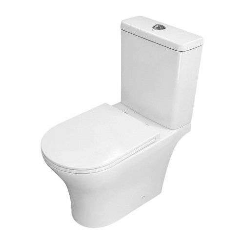 Унитаз компакт Azario Amadeo AZ-2801-S цвет Белый с бачком и сиденьем Микролифт
