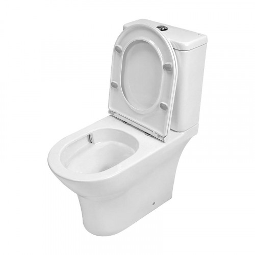 Унитаз компакт Azario Amadeo AZ-2801-S цвет Белый с бачком и сиденьем Микролифт