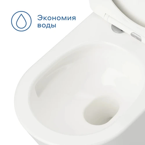 Унитаз подвесной Pragma Olako 901855.OLK1.GWWT.001-2 цвет Белый глянцевый с сиденьем Микролифт