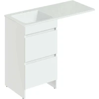 Тумба с раковиной Orange Sistema 110 L ST-110TUW+RAL Белая глянцевая МДФ / ЛДСП