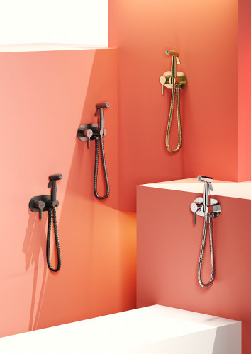 Гигиенический душ со смесителем Raglo R20.52.03 Золото матовое латунь встраиваемый