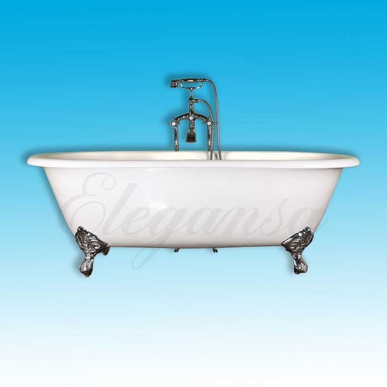 Чугунная ванна Elegansa Gretta 170x75 ножки Хром