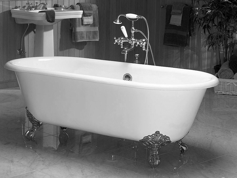 Чугунная ванна Elegansa Gretta 170x75 ножки Хром