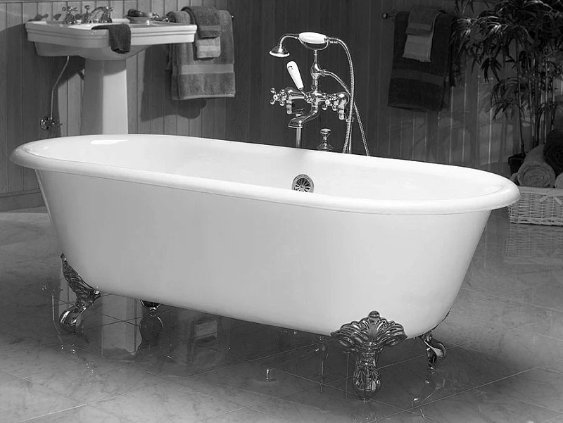 Чугунная ванна Elegansa Gretta 170x75 ножки Хром