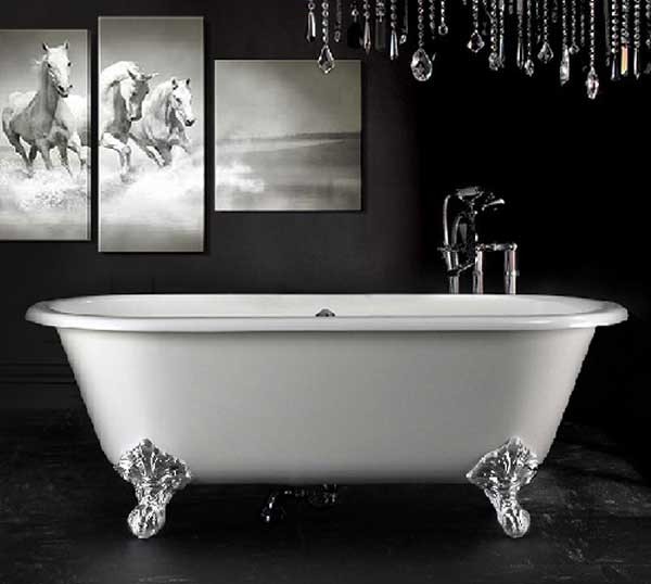Чугунная ванна Elegansa Gretta 170x75 ножки Хром