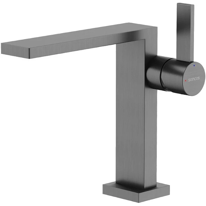 Смеситель для раковины Sancos Linn SC9019GG Вороненая сталь