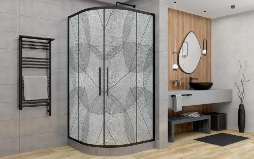 Душевой уголок Avacan 120x120 HB120MT профиль Цвет черный стекло Матовый