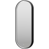 Зеркало Brevita Saturn 50 SAT-Dro1-050-black с подсветкой Черное матовое с сенсорным выключателем стекло