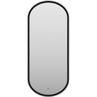 Зеркало Brevita Saturn 50 SAT-Dro1-050-black с подсветкой Черное матовое с сенсорным выключателем стекло