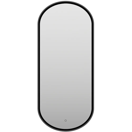 Зеркало Brevita Saturn 50 SAT-Dro1-050-black с подсветкой Черное матовое с сенсорным выключателем стекло
