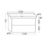 Тумба с раковиной Burgbad Iveo 120 SFEN120F2835G0161C0001*1 подвесная Дуб меринос
