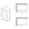 Душевой уголок Abber Schwarzer Diamant 130x60 AG30130BH-S60B профиль Черный стекло прозрачное