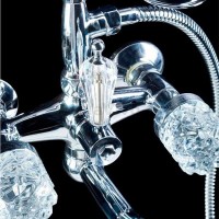 Смеситель для ванны Boheme Crystal 273-CRST Хром латунь на стену