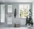Зеркальный шкаф Aquaton Сканди 45 1A252002SDB20 Белый Дуб верона МДФ / ЛДСП, стекло