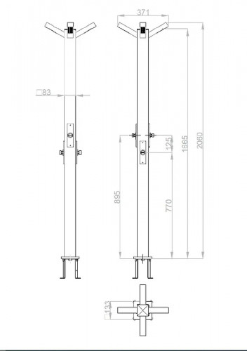 Душевая система Nofer 13417.B цвет Хром