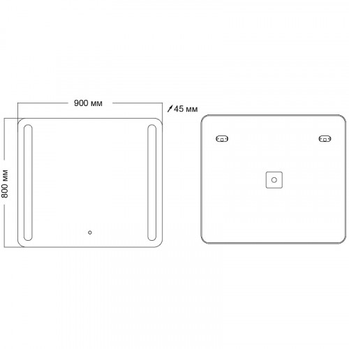 Зеркало Grossman Lara 90 139080 с подсветкой с сенсорным выключателем