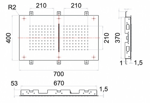 Верхний душ Remer 357SFR7040C цвет Хром