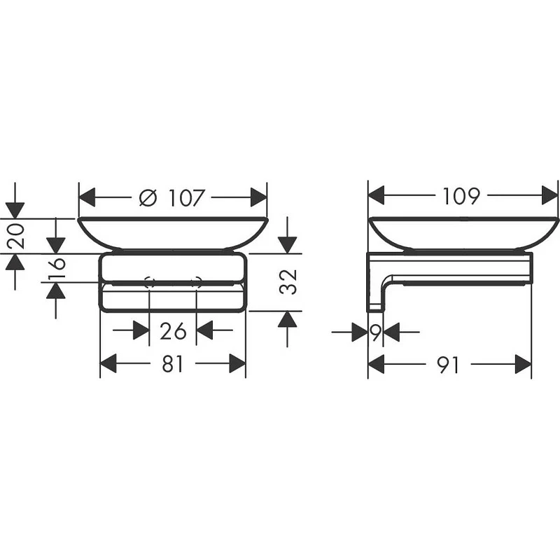 Мыльница Hansgrohe AddStoris 41746700 Белая матовая