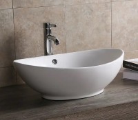 Раковина-чаша Ceruttispa 59 CR7027 9946 Белая фарфор накладная