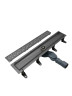 Душевой лоток Cezares Движение (Slider) SLIDER-LD-80-GM с решеткой цвет Оружейная сталь