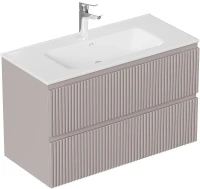 Тумба под раковину Aquanet Джейн 2.0 100 373277 подвесная цвет Мокко
