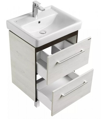 Тумба под раковину Aquaton Ронда 60 1A205001RSC20 Дуб сомерсет Венге МДФ / ЛДСП