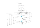 Тумба под раковину Aquaton Ронда 60 1A205001RSC20 Дуб сомерсет Венге МДФ / ЛДСП