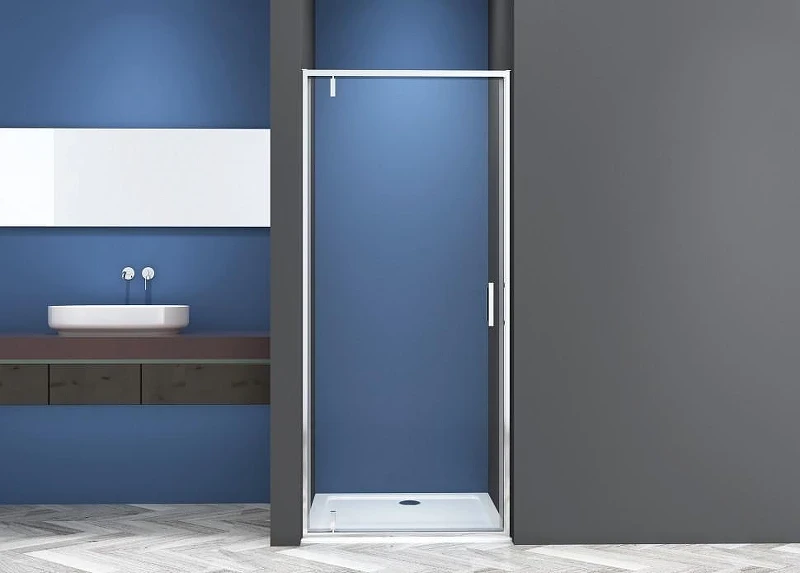 Душевая дверь CeramaLux 90 CL1020-90 профиль цвет Хром стекло прозрачное