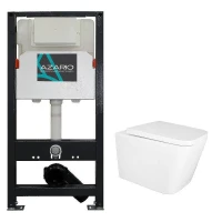 Унитаз с инсталляцией Azario Nova AZ-501A+AZ-2216 цвет Белый с сиденьем Микролифт