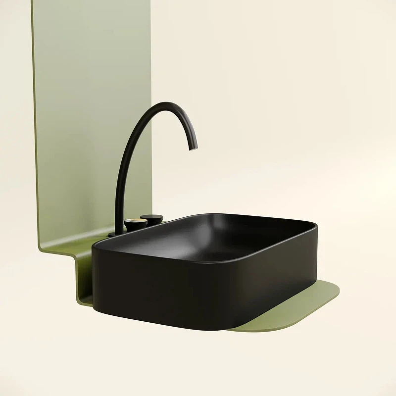 Раковина-чаша Ceramicanova Element 61 CN6053MB Черная матовая фарфор накладная