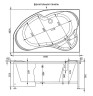 Акриловая ванна Aquanet Capri 170x110 L 205345 без гидромассажа
