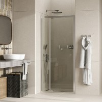 Душевая дверь WasserKRAFT Aula 100 11P12 профиль Хром стекло прозрачное